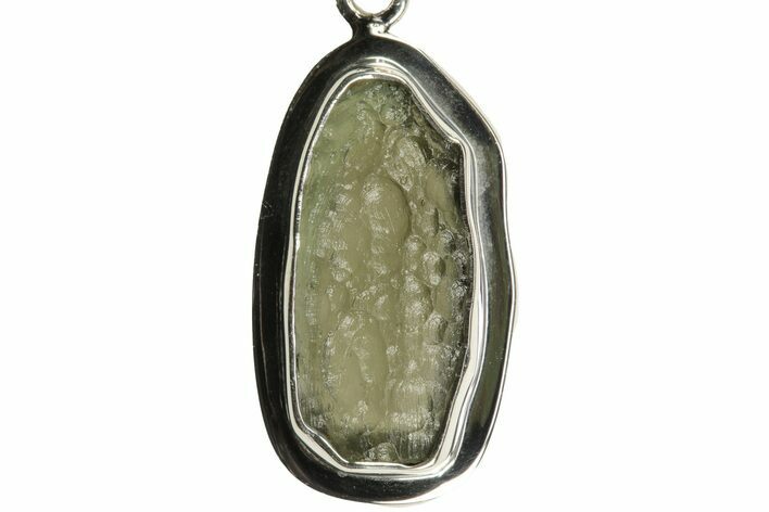 Green Moldavite Tektite Pendant ( grams) - Czech Republic #219233